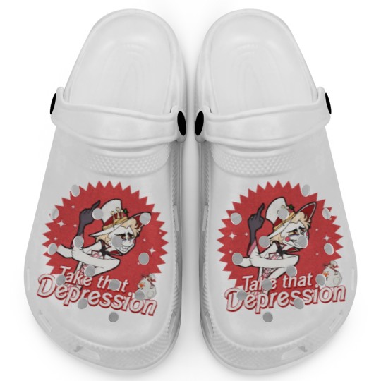 Discover Take That Depression Clogs, Lucifer Morningstar Clogs, Hazbin Hotel Clogs