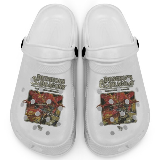 Discover Vintage Unisex Clogs - USA Dungeon & Dragon 1974 Theme