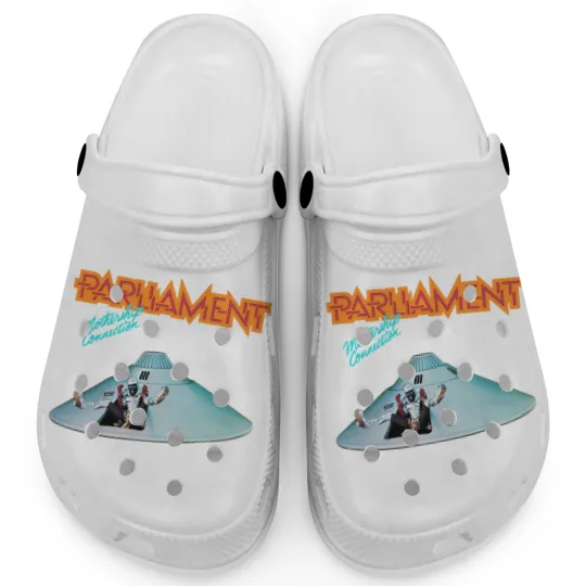 Discover PARLIAMENT FUNKADELIC MOTHERSHIP CONNECTION George Clinton Clogs