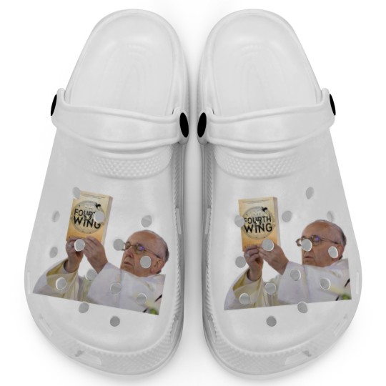 Discover Fourth Wing Pope Meme Clogs