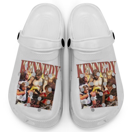 Discover Leon Kennedy Funny Vintage Clogs, Leon Kennedy Meme Resident Evil 4 6 Vintage Clogs