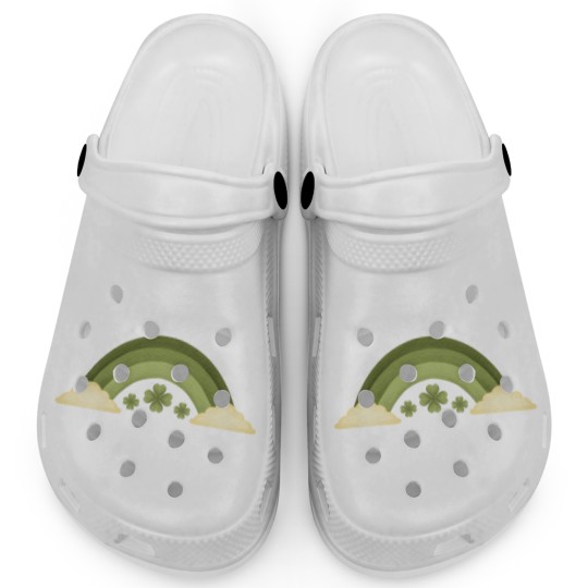 Discover Watercolor Rainbow St Patrick Day Clogs