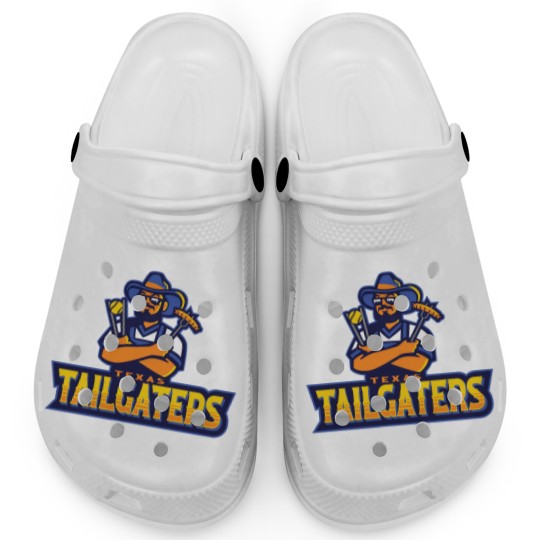Discover Texas Tailgaters With Bbq And Sports Theme For Game Day Enthusiasts Clogs