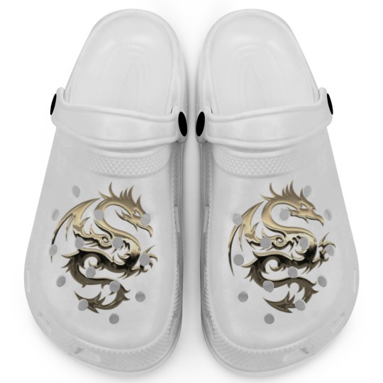 Discover Gold Metallic Dragon Clogs