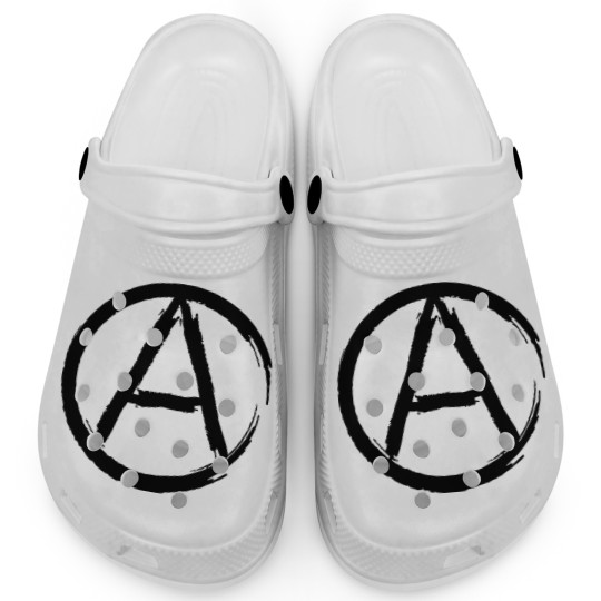 Discover anarchy sign Clogs
