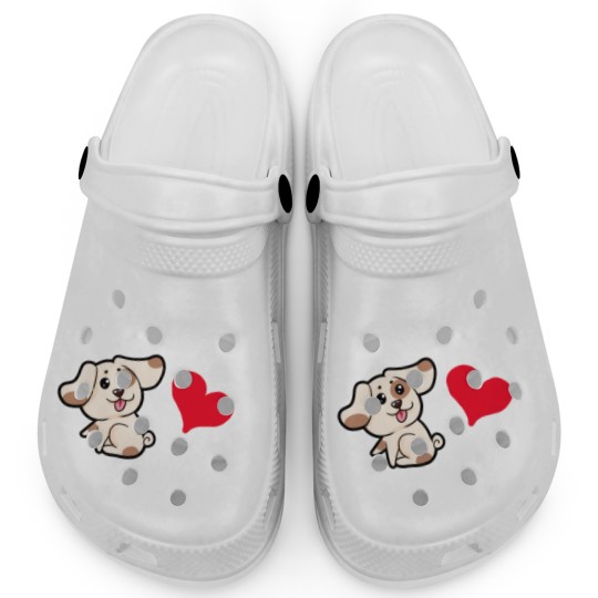 Discover You make my heart bark Dog Doggie Present Heart Clogs