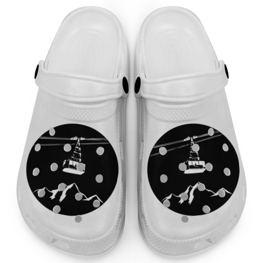 Discover Mountain with gondola white Clogs