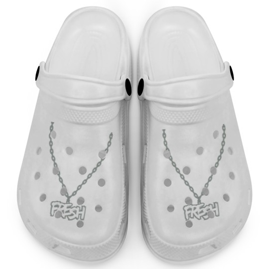 Discover fresh fresh hip hop music party text necklace jewe Clogs