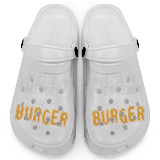 Discover Burger Saying | Eating Fast Food Meat Emergency Clogs