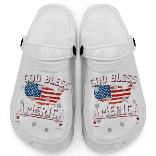 Discover GOD BLESS AMERICA - Except Indiana Sucks Funny Clogs