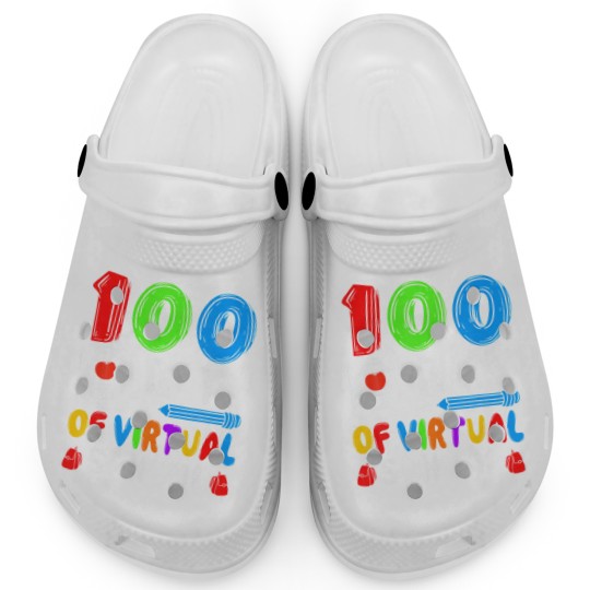 Discover 100 Days Of Virtual School Funny 100th Day Clogs