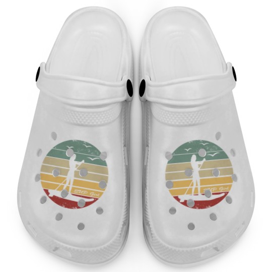 Discover Stand Up Paddle - SUP Girl - My Happy Place Sunset Clogs