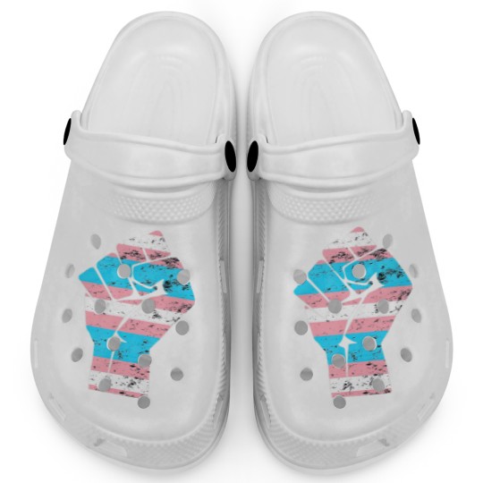 Discover Resist Fist Transgender Flag Trans Pride T Clogs