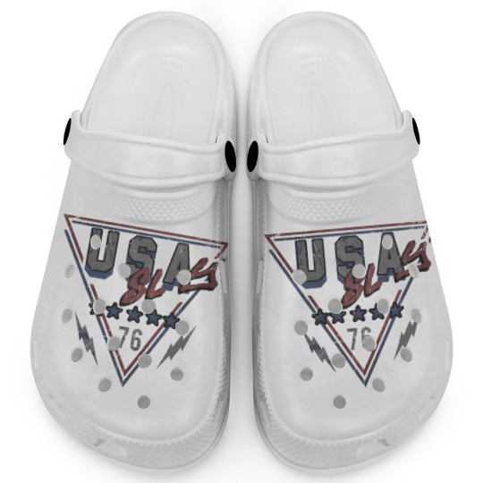 Discover Slay Usa Triangle Graphic Clogs