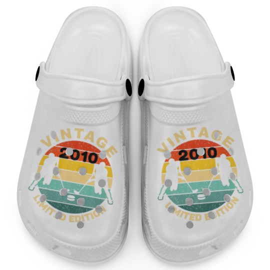 Discover Ice Hockey Vintage 2010 Bday 12Th Birthday Hockey Clogs