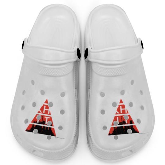 Discover Arkham City Logo White Clogs