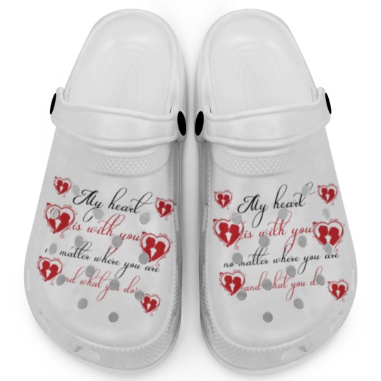 Discover My Heart Is With You No Matter Where You Are And W Clogs