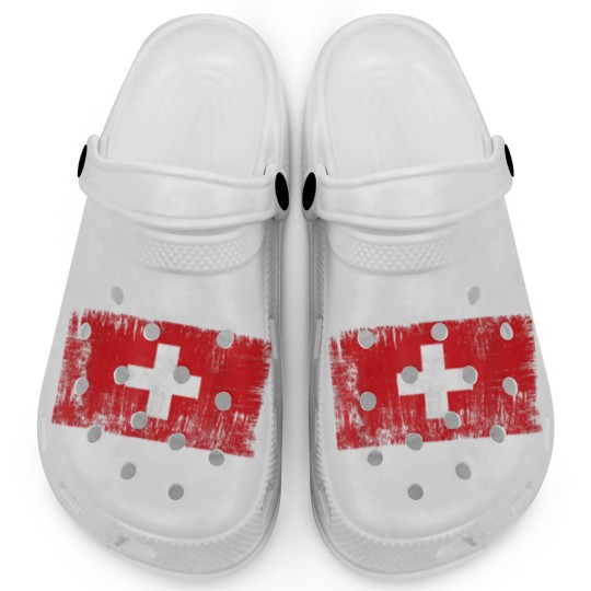 Discover Switzerland Swiss Flag Gift Football-Fan Sports Ad Clogs