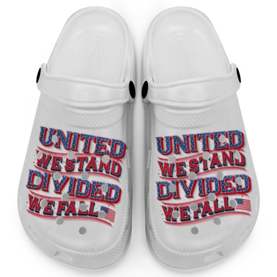 Discover United We Stand, Divided We Fall  White Clogs