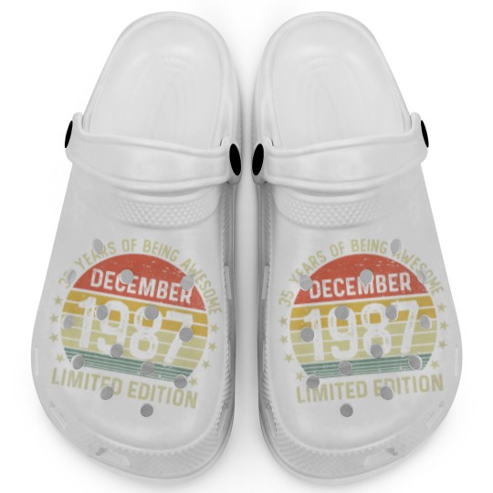 Discover 35 Years Of Being Awesome Funny 35Th Birthday Clogs