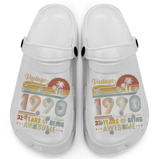 Discover 32 Year Old Vintage 1990 Limited Edition Funny 32N Clogs