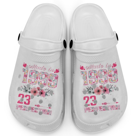 Discover Womens Made In 1999 Floral 23 Year Old 23Rd Birthd Clogs