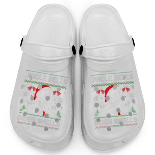 Discover Santa Biden Jingle Bells Biden Smells Ugly Christm Clogs