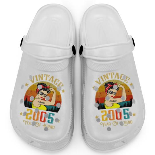 Discover Vintage 2005 Birthday Women 17 Years Old Funny Vin Clogs