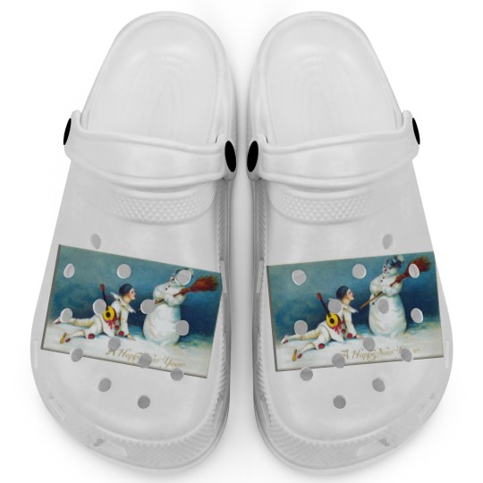 Discover Vintage New Year's Day Boy And Snow Clogs