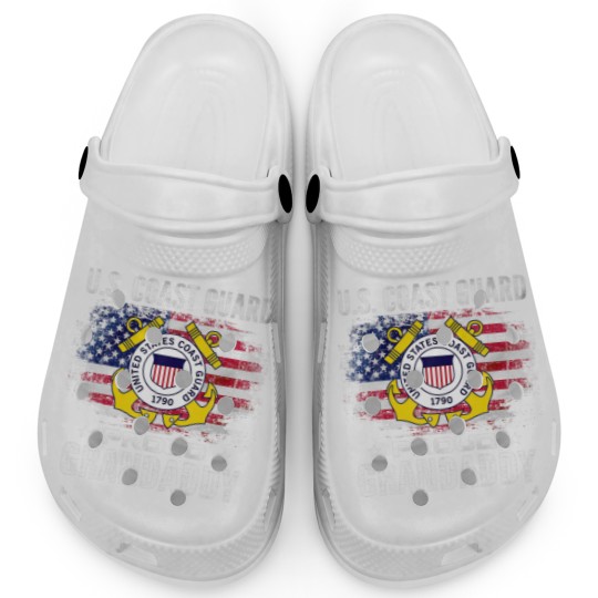 Discover U.S Coast Guard Proud Grandaddy With American Flag Clogs