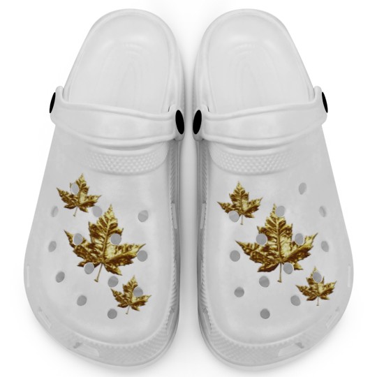 Discover Cool Canada  Gold Maple Leaf Clogs