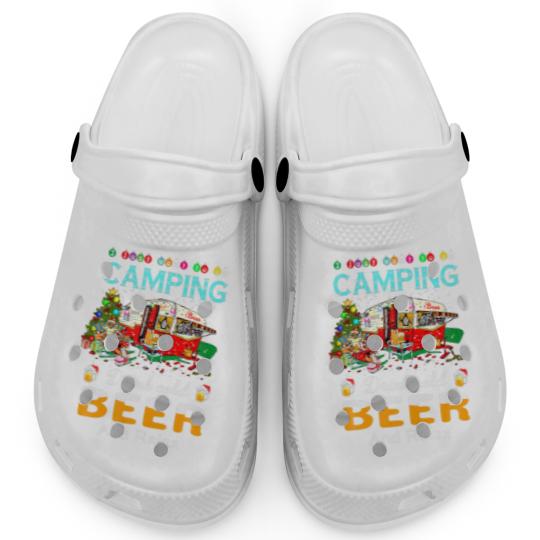 Discover I Just Want To Go Camping Drink Cold Beer Santa Ch Clogs