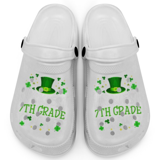 Discover Luckiest 7Th Grade Teacher St Patricks Day Leprech Clogs
