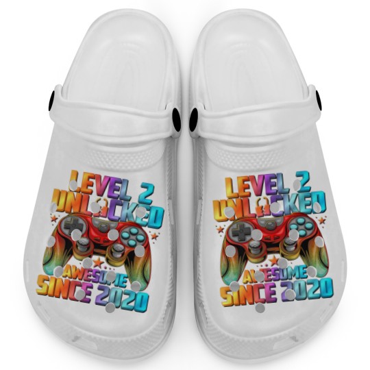 Discover Level 2 Unlocked Awesome Since 2020 2Nd Birthday G Clogs