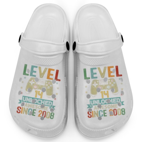 Discover Level 14 Unlocked Awesome Since 2008 Video Game 14 Clogs