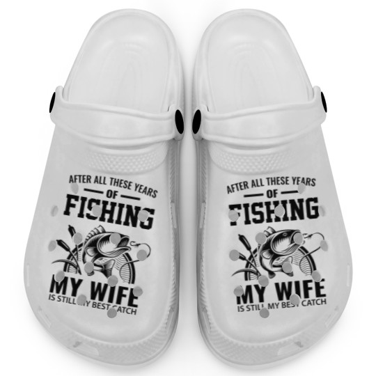 Discover Mens Funny Fishing Angler Gift Fish Fishing Rod Wi Clogs