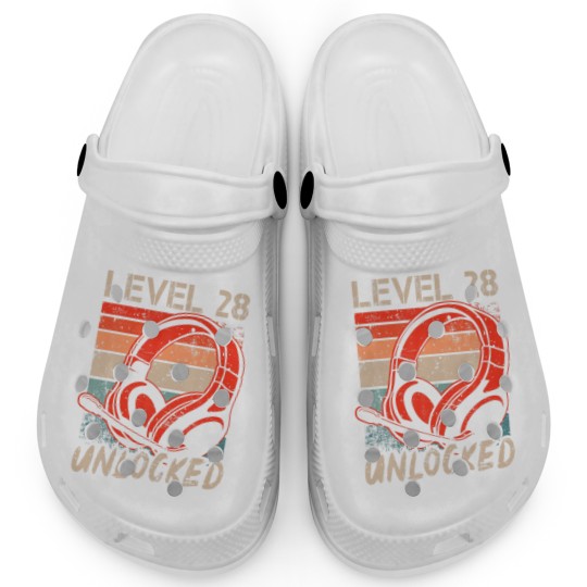 Discover Level 28 Unlocked Video Gamer Lovers 28Th Birthday Clogs