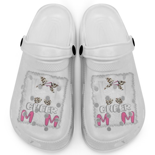 Discover Cute Messy Bun Cheer Mom Funny Leopard Bandana Mot Clogs