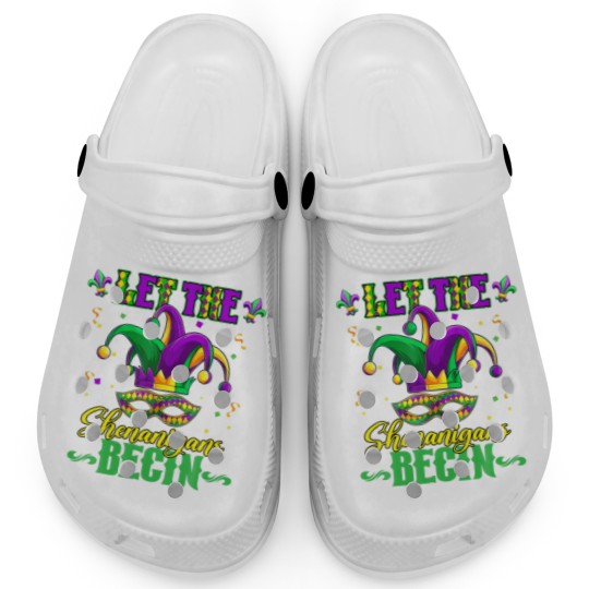 Discover Let The Shenanigans Begin Men Women Mardi Gras Clogs