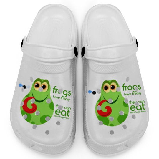 Discover Funny Frog Quote Clogs