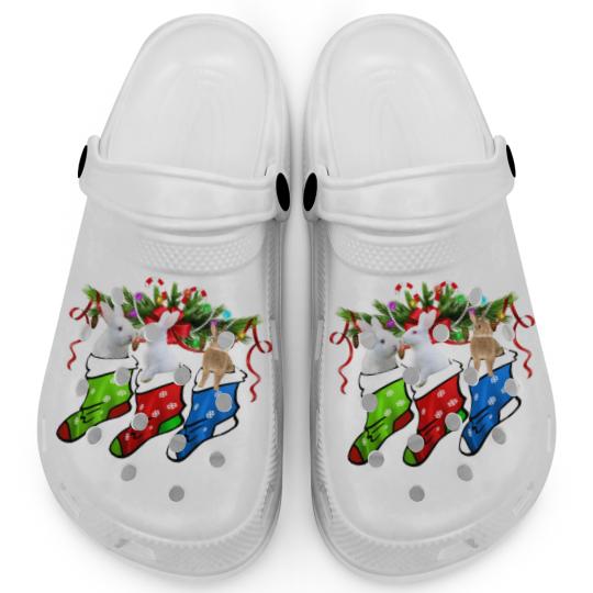 Discover Funny Three Rabbit In Sock Christmas Rabbit Gift Sleeveless Clogs
