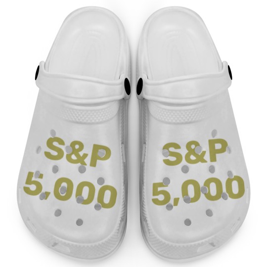 Discover S&P 5,000 Level Stock Market Index Celebration Clogs