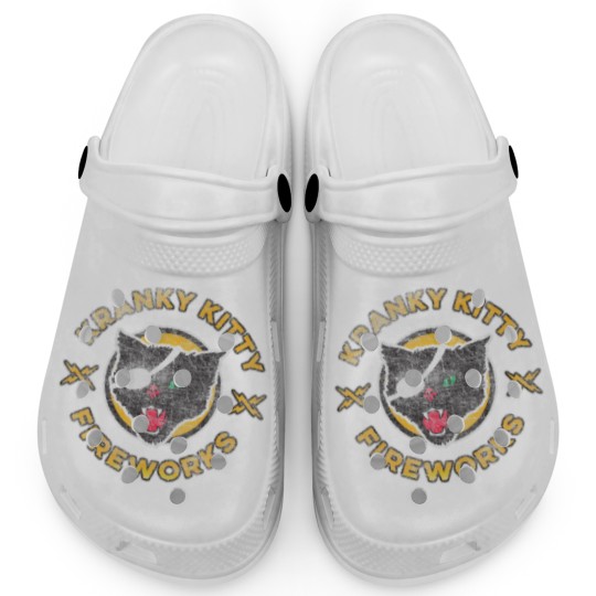 Discover Kranky Kitty Fireworks Funny Pirate Cat Clogs