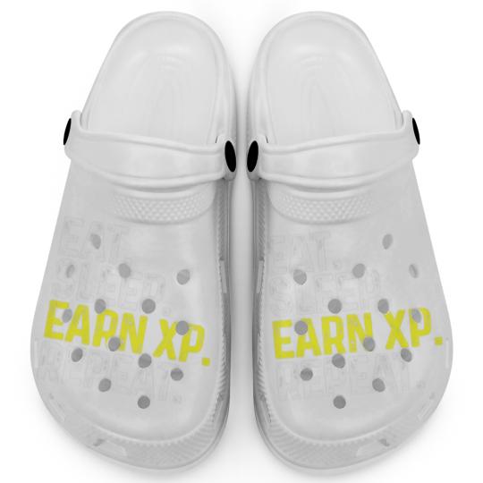 Discover Eat Sleep Earn XP Repeat Funny Gamer Gaming Clogs