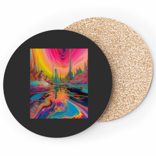 Discover s ParadiseCanvas Print Coasters