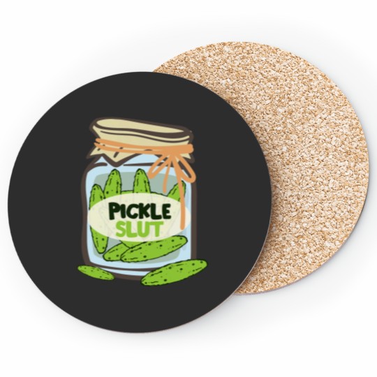 Discover PickleSlutA Girl Who Loves Pickles Canning Food Coasters