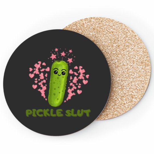 Discover PickleSlutCanning Food Lover Funny Pickle Coasters