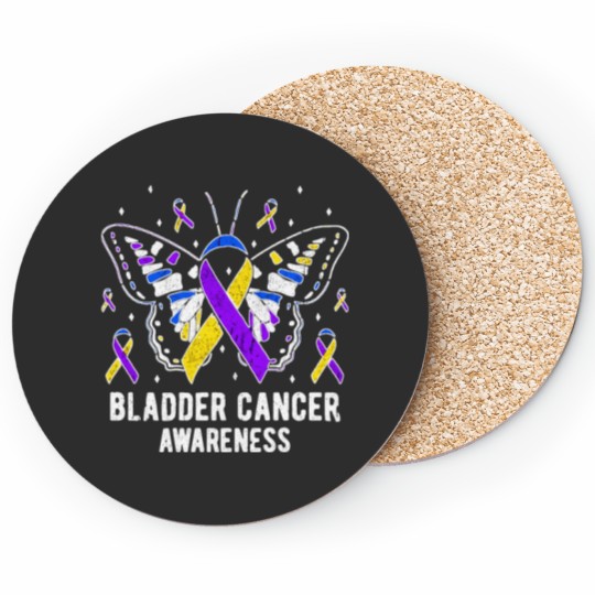 Discover Bladder Cancer Awareness Shirt Coasters