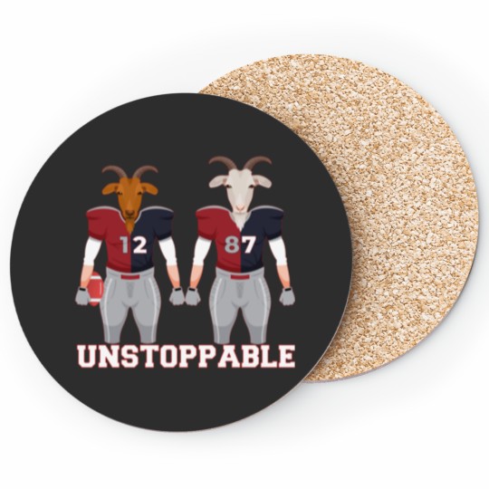 Discover Unstoppable Goats ( Brady _amp_ Gronk ) Coasters