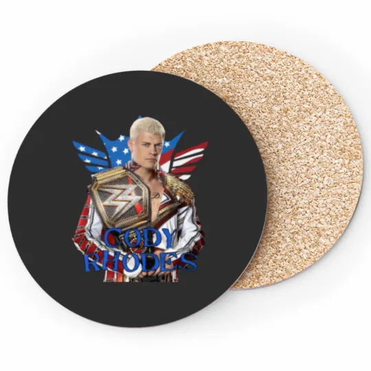 Discover New Rare Cody Rhodes Men's Black Gift For Fans Unisex Coasters